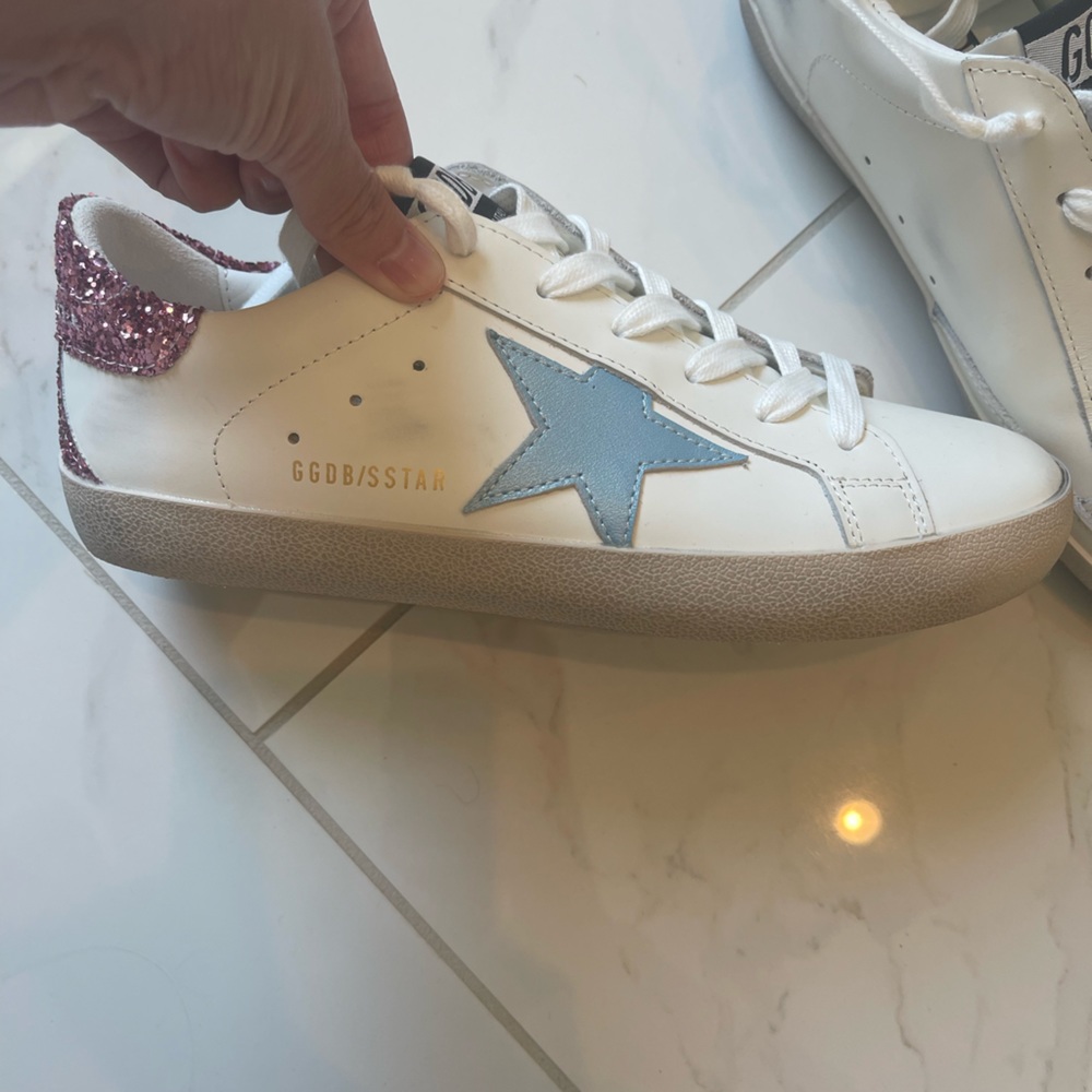 Star sneakers pink glitter/blue brand new